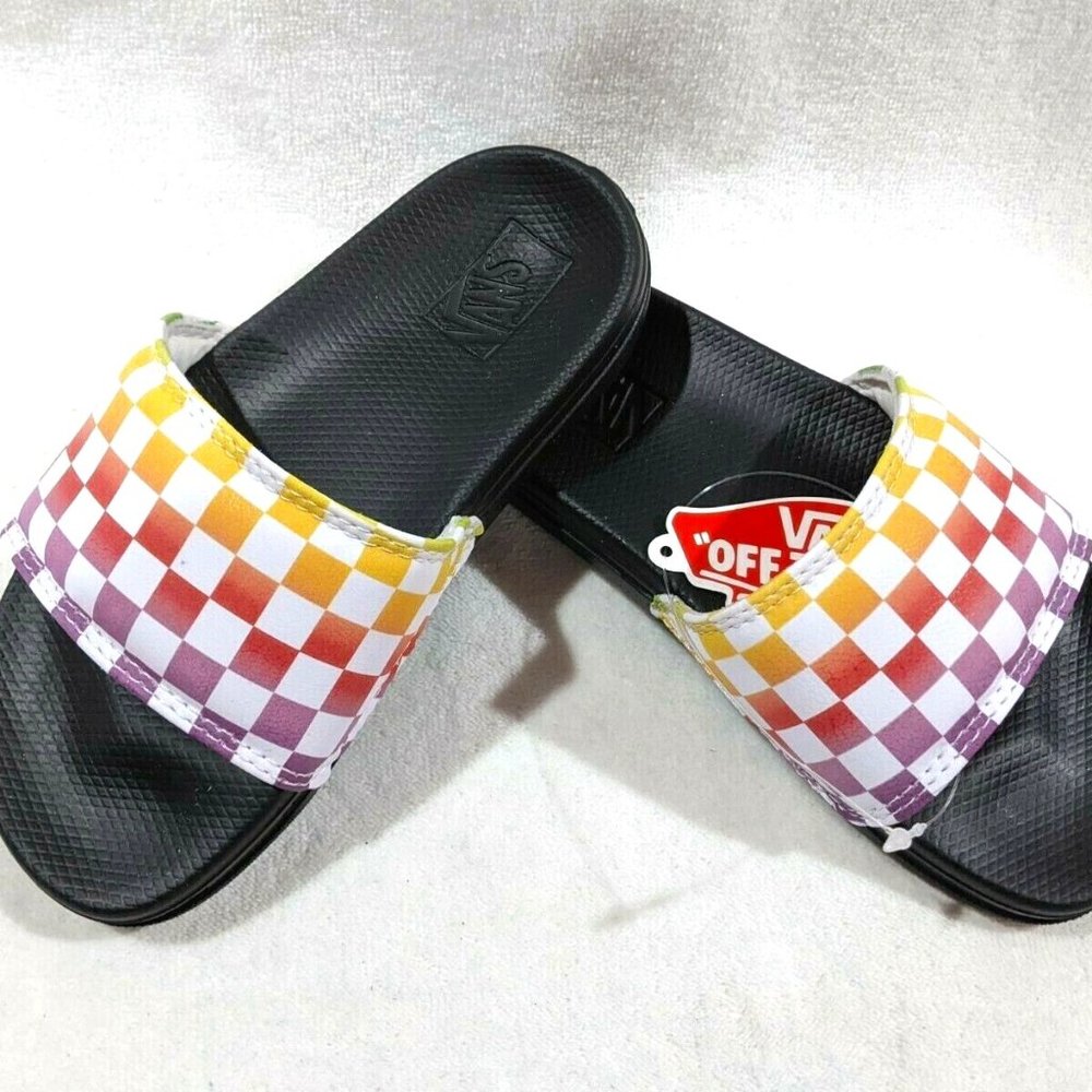 NIB Vans My Range Girls Rainbow Sandals Size 13